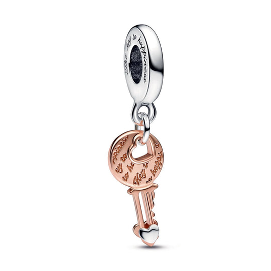 Rose Key Charm